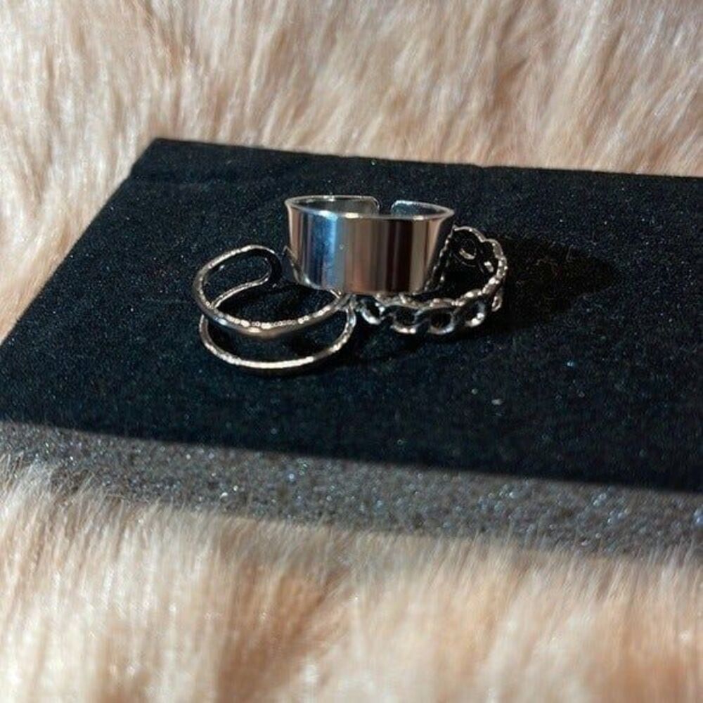 3-Piece‎ set Stainless Steel Adjustable Rings NWT - Picture 6 of 12
